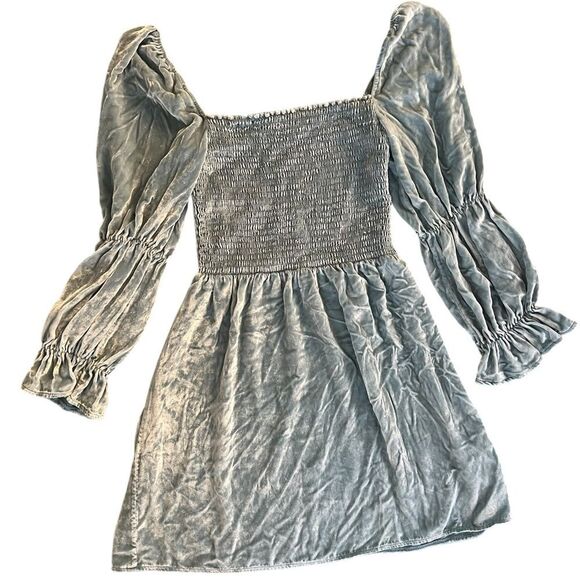 Celebrity Worn! Reformation Velvet Dress Albi Light Blue
smock Mini Size Small - Picture 7 of 16